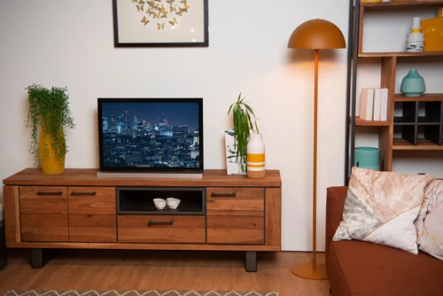 Lucide SIEMON - Lampadaire - Ø 35 cm - 1xE27 - Jaune Ocre - ambiance 2